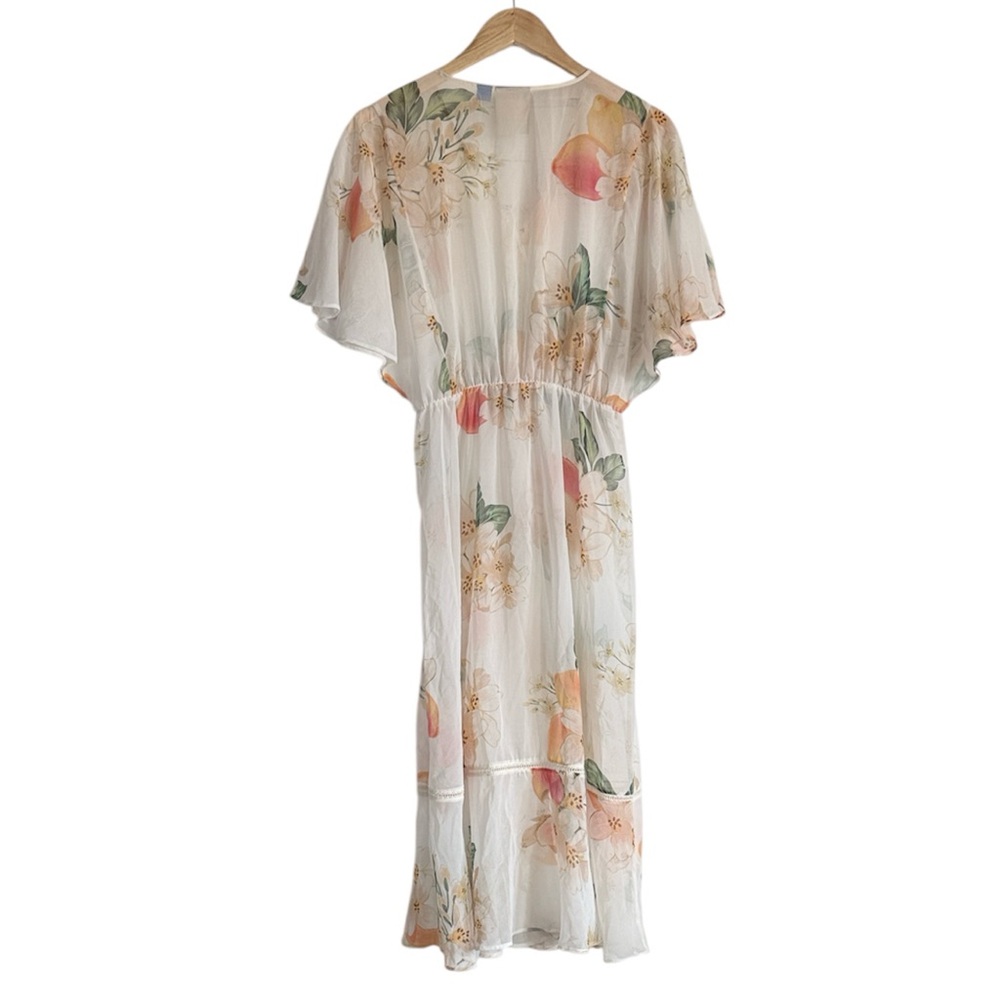 Farm Rio Eloisa Floral Sheer Dress size small slip NOT included - Picture 7 of 14